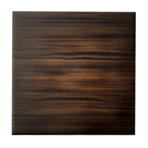 Dark Brown Wood Texture Pattern Ceramic Tile