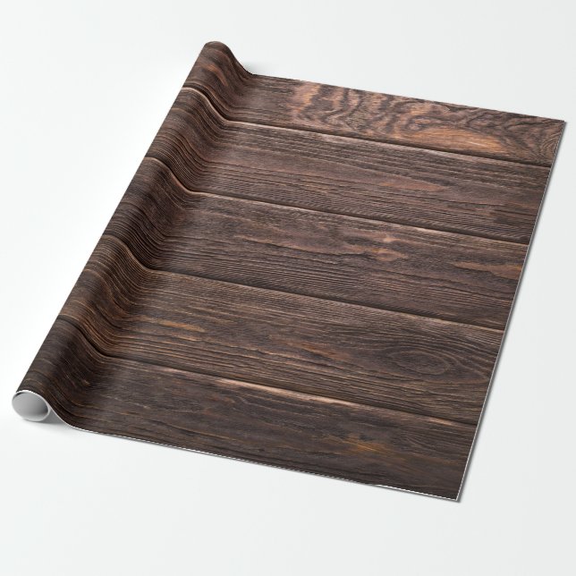 dark brown wood wrapping paper (Unrolled)