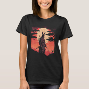 Dark Bunny Rabbit Samurai Warrior Katana Japanese T-Shirt