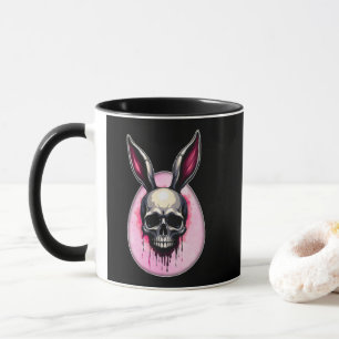 Dark Bunny Skull – Gothic Style - caneca Mug