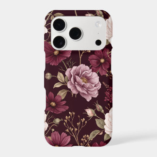 Dark Burgundy Floral Vintage Roses