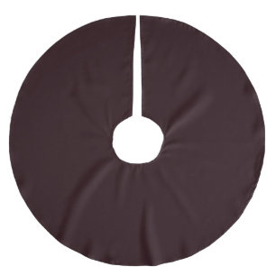 Dark Burgundy Plain Burgundy Brushed Polyester Tree Skirt