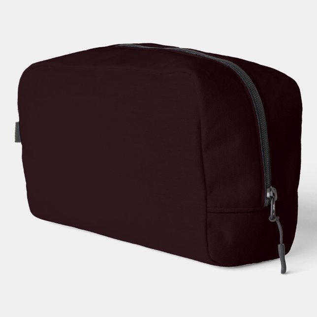 Dark Burgundy | Plain Burgundy  Dopp Kit (Right Corner)
