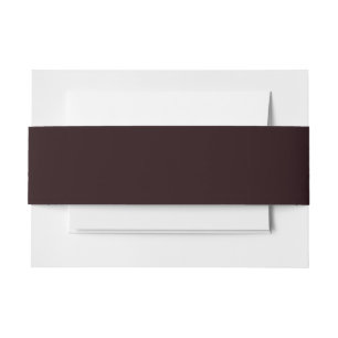 Dark Burgundy   Plain Burgundy  Invitation Belly Band