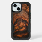 Dark Burl Wood Print Otterbox iPhone Case