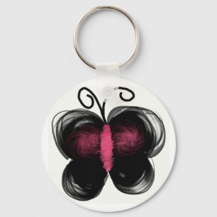 Dark butterfly key ring