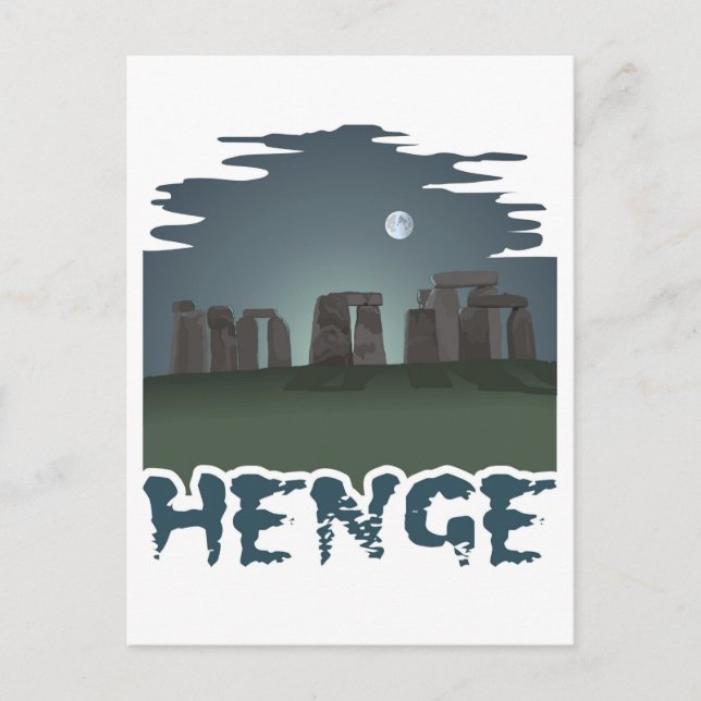 Dark by mysterious moonlight: Stonehenge Postcard (Front)