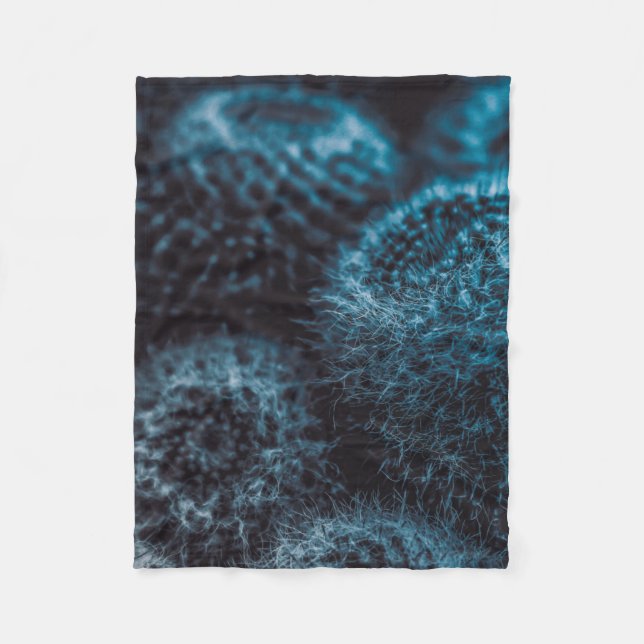 Dark Cactus Fleece Blanket (Front)