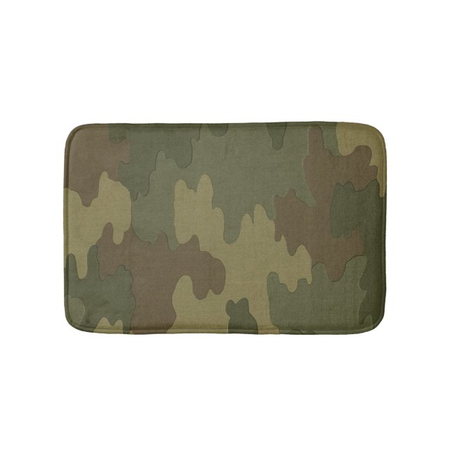 Dark Camouflage Bath Mat (Front)