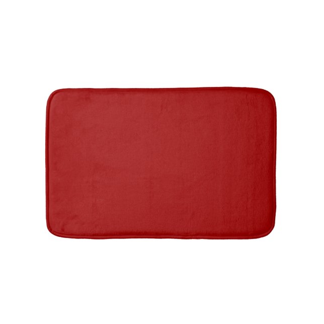 Dark Candy Apple Red Bath Mat (Front)