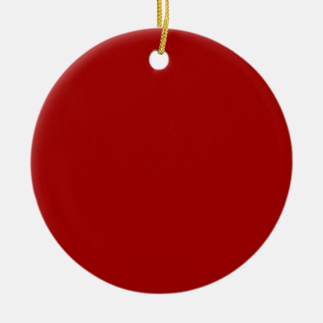 Dark Candy Apple Red Ceramic Ornament (Front)