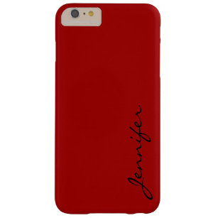 Dark candy apple red colour background barely there iPhone 6 plus case