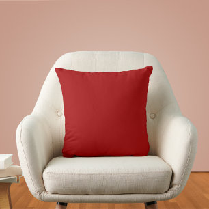 Dark Candy Apple Red Solid Color Cushion