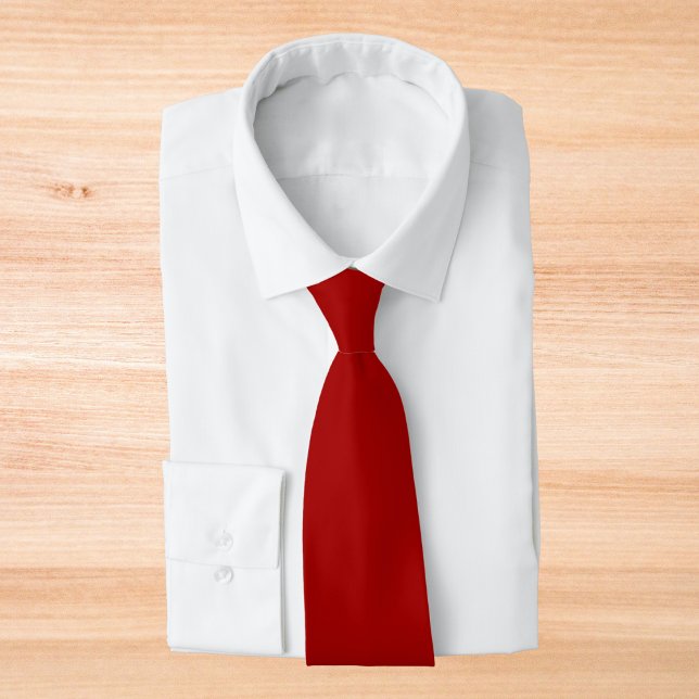 Dark Candy Apple Red Solid Color Tie (Creator Uploaded)