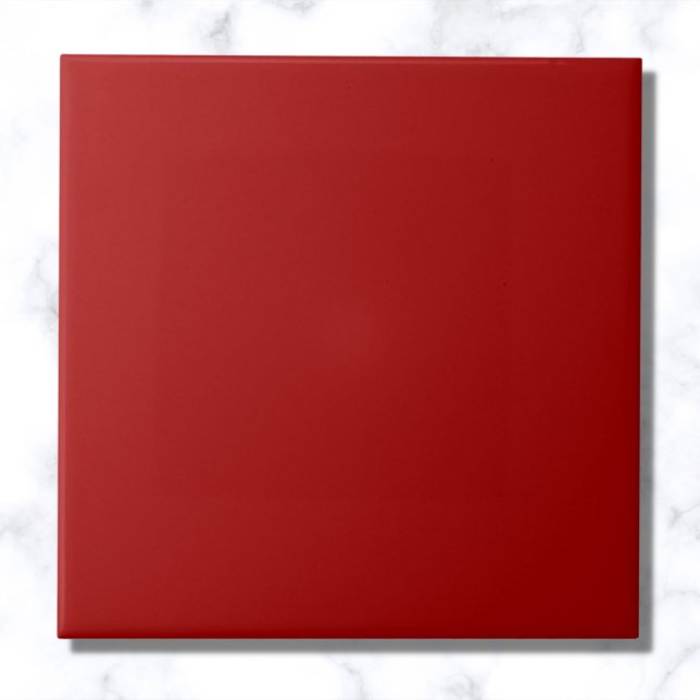 Dark Candy Apple Red Solid Colour Ceramic Tile (Creator Uploaded)