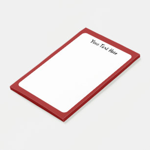 Dark Candy Apple Red Solid Colour custom Post-it Notes