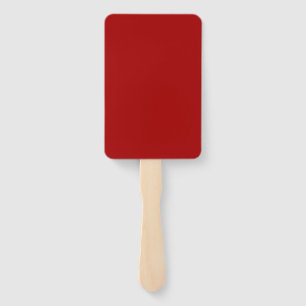 Dark Candy Apple Red Solid Colour Hand Fan