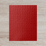 Dark Candy Apple Red Solid Colour Jigsaw Puzzle<br><div class="desc">An intense and captivating deep red that exudes power and passion. This bold hue evokes the richness of a fine wine and the dramatic flair of a crimson sunset. Perfect for making a striking impression,  this colour brings a touch of elegance and intensity.</div>