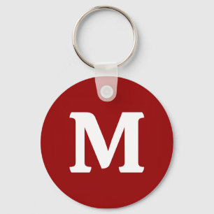 Dark Candy Apple Red Solid Colour  Key Ring