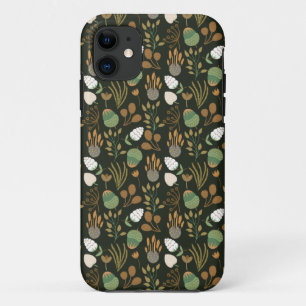 Dark Carrots And Nuts Pattern iPhone 11 Case