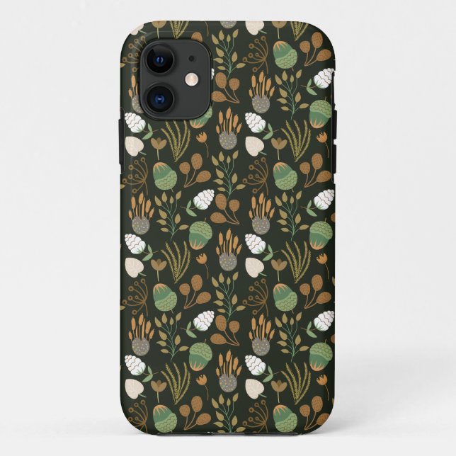 Dark Carrots And Nuts Pattern Case-Mate iPhone Case (Back)