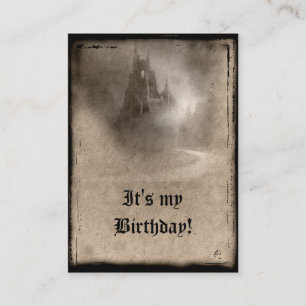 Dark Castle Gothic Birthday Invitations