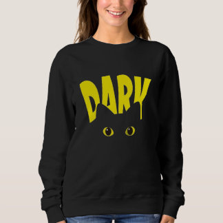 DARK Cat Eyes Gothic Sweatshirt | Black Cat Drippy