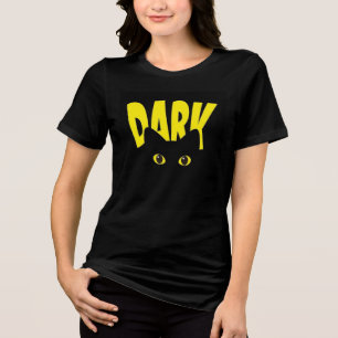 Dark Cat Eyes Women's T-Shirt Cute Black Cat Tri-Blend Shirt