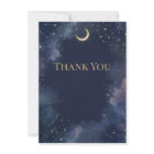 Dark Celestial Thank You Card | Crescent Moon