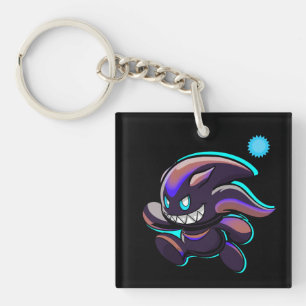 Dark Chao - Running - Swimming Variant Custom Art Key Ring