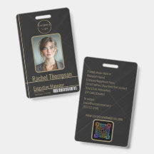 Dark Charcoal Corporate Employee ID