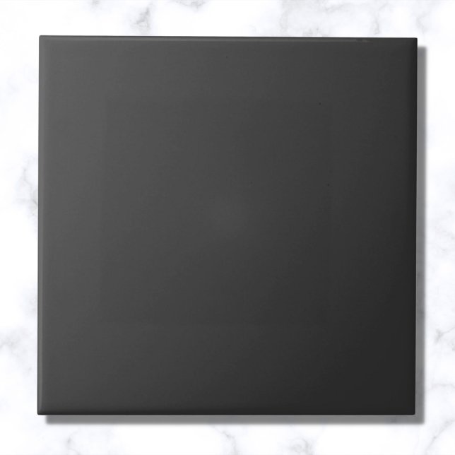 Dark Charcoal Solid Colour Ceramic Tile (Creator Uploaded)