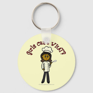 Dark Chef Girl Key Ring