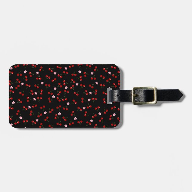 Dark Cherries Luggage Tag (Front Horizontal)