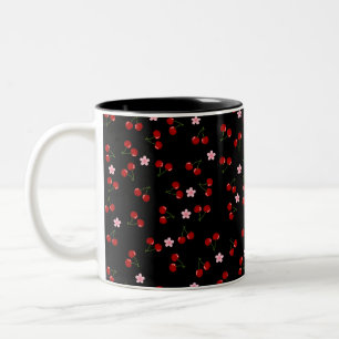 Dark Cherries Two-Tone Coffee Mug