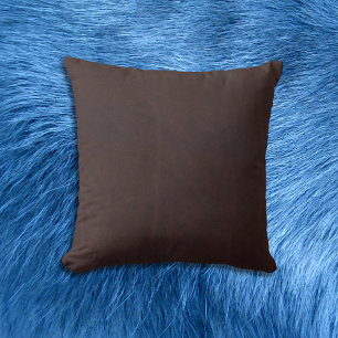 Dark Chestnut Brown Faux Leather Cushion