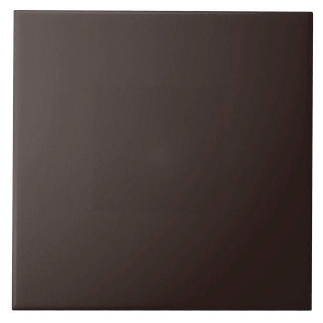 Dark Chocolate Brown Ceramic Tile (Front)