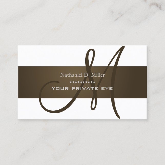 Dark Chocolate Brown/DIY Background Business Card (Front)