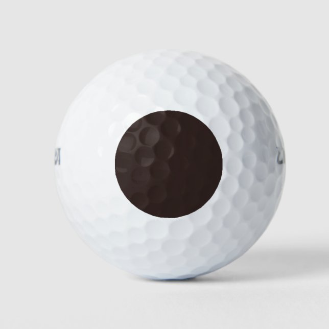Dark Chocolate Brown Golf Balls (Front)