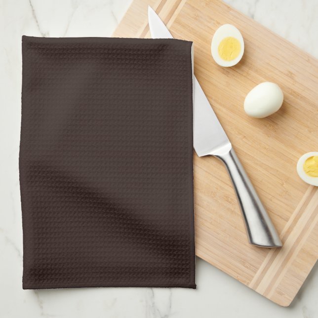 Dark Chocolate Brown Tea Towel (Quarter Fold)