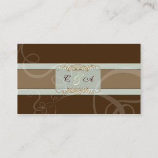 Dark Chocolate Classic Wedding place card