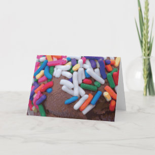 Dark Chocolate Ice Cream with Rainbow Sprinkles Card