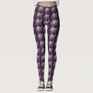 Dark Chocolate Ice Cream with Rainbow Sprinkles Leggings
