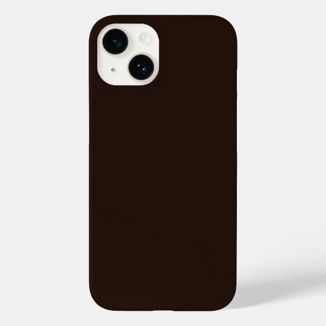 Dark Chocolate, Solid Brown, Dark Brown  Case-Mate iPhone Case (Back)