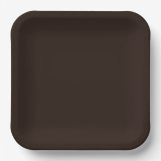 Dark Chocolate, Solid Brown, Dark Brown  Paper Plate