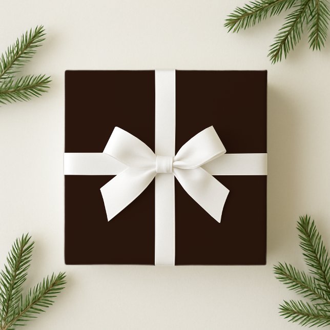 Dark Chocolate, Solid Brown, Dark Brown  Wrapping Paper (Creator Uploaded)