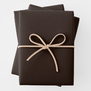 Dark Chocolate, Solid Brown, Dark Brown  Wrapping Paper Sheet