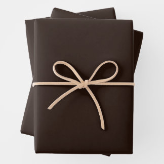 Dark Chocolate, Solid Brown, Dark Brown  Wrapping Paper Sheet