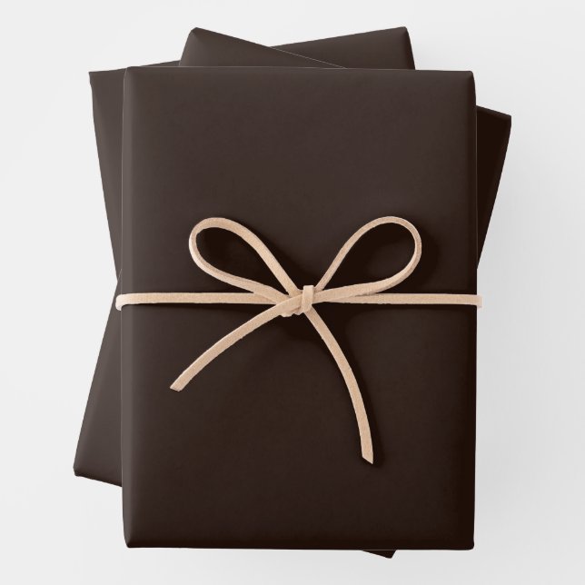 Dark Chocolate, Solid Brown, Dark Brown  Wrapping Paper Sheet (In situ)