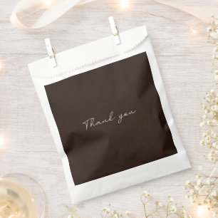 Dark Chocolate, solid dark brown Thank you Favour Bag